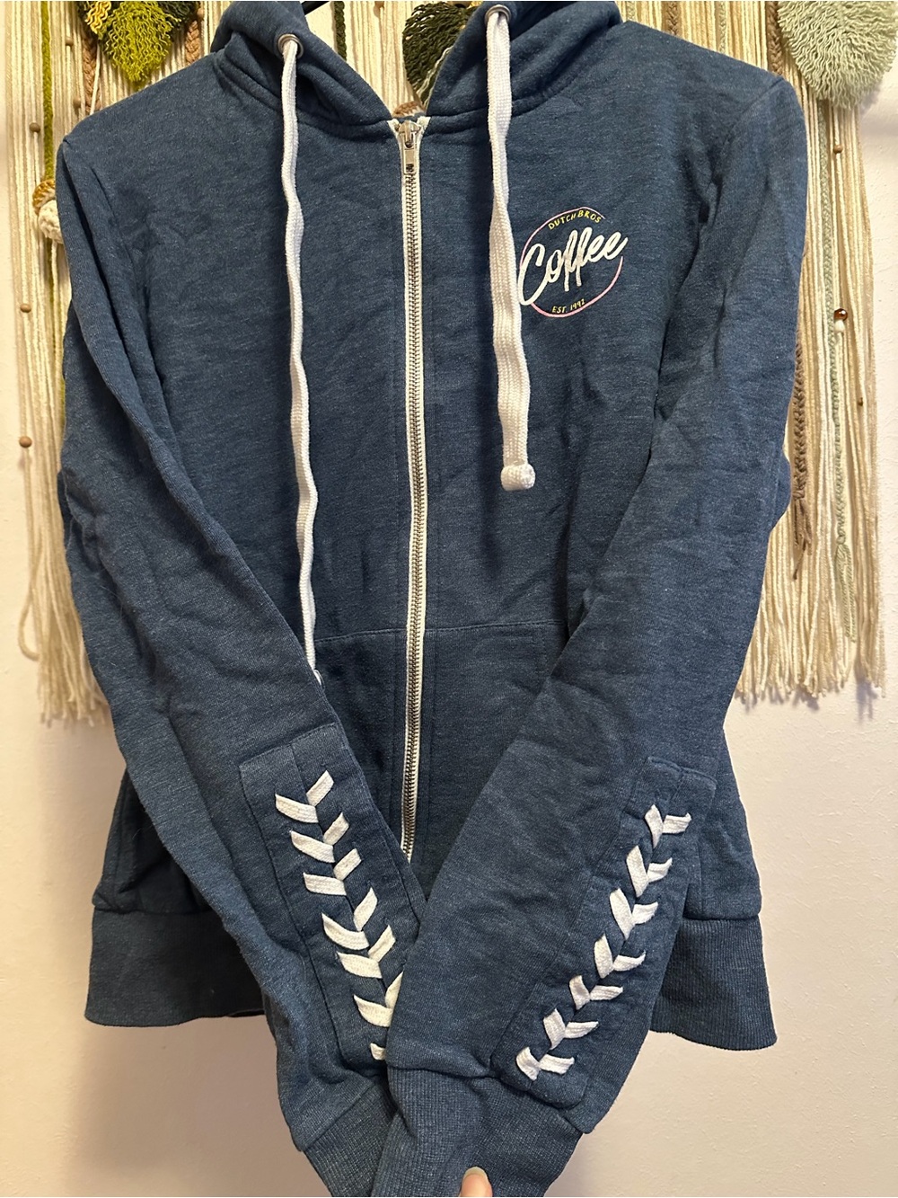 Dutch Bros Blue zip up hoodie
